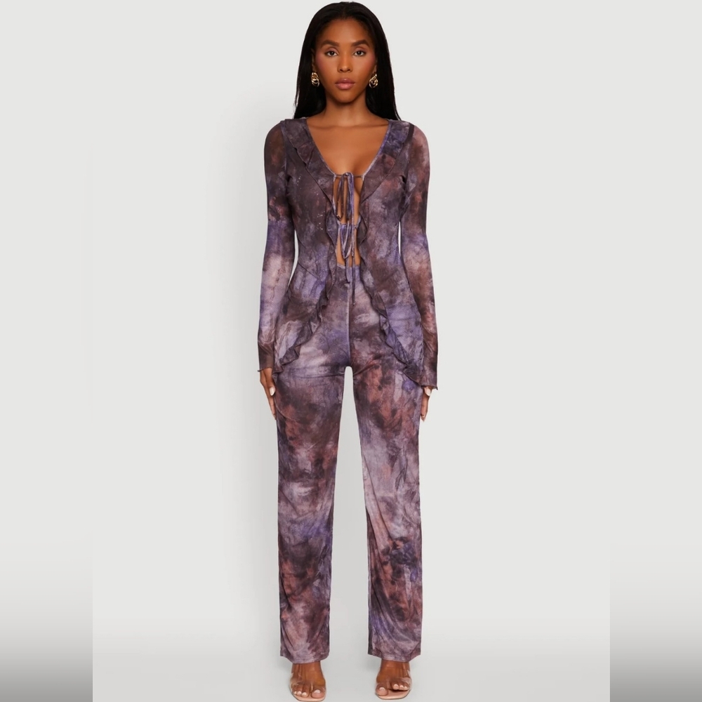 Love J Tie-Dye Jumpsuit - Purple and Brown 🔥🔥🔥NWT Size M